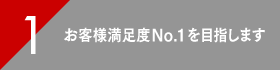 お客様満足度No.1を目指します